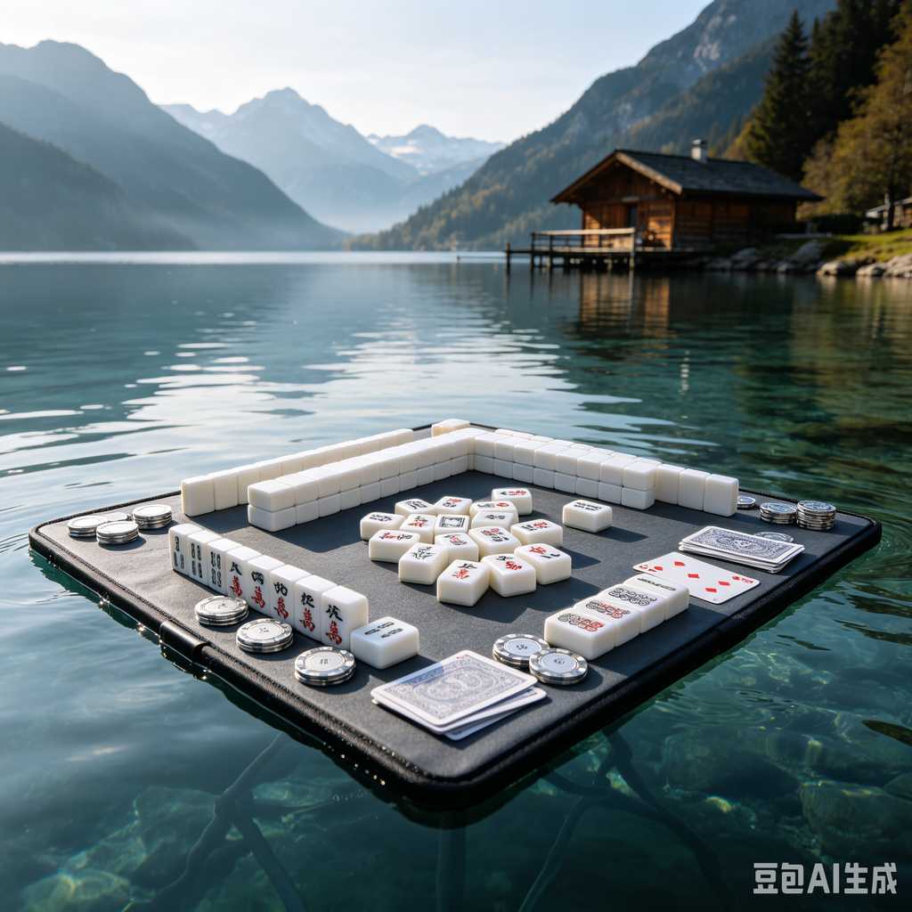 mahjong set with dice and chips